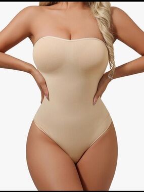 Strapless Body Shaper Tummy Control for Women Thong Seamless bodysuit shapewear